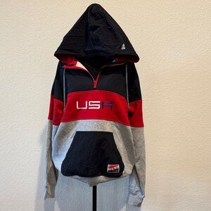 New Era Men's USA Colorblock Sweater - Black, Red, Gray